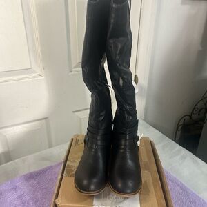 Journee Collection Black Over the Knee Boots